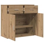 vidaXL Buffet chêne artisanal 79 x 38 x 80 cm Bois d'ingénierie