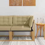 vidaXL Canapé d'angle extérieur Bois d'acacia massif et Textilène