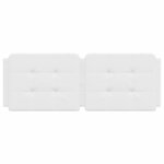 vidaXL Coussin de tête de lit blanc 140 cm similicuir