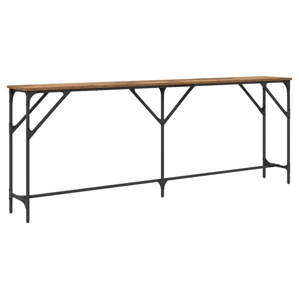 vidaXL Table Console Bois Ancien 200x29x75 cm Bois Ingénierie