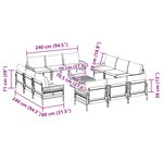 vidaXL Ensemble de canapé de jardin 13 Pièces Anthracite Acier