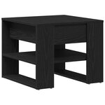 vidaXL Table basse Chêne noir 55 5 x 55 x 45 cm Bois d'ingénierie