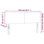 vidaXL Têtes de lit 2 Pièces Gris clair 72x5x78/88 cm Velours