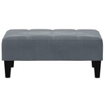vidaXL Canapé-lit à 2 places avec repose-pied gris foncé velours