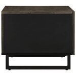 vidaXL Table basse noir 80x50x40 cm bois massif de manguier