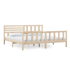 vidaXL Cadre de lit sans matelas bois massif 200x200 cm