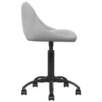 vidaXL Chaise de bureau Gris clair Velours