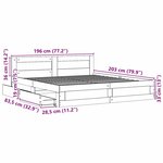 vidaXL Cadre de lit 2 Pièces Sonoma 193 x 203 cm Bois d'ingénierie