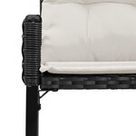 vidaXL Banc extérieur Noir et blanc crème 118 x 55 x 82 cm