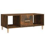 vidaXL Table basse chêne fumé 102x50x40 cm bois d'ingénierie