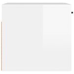 vidaXL Armoire murale blanc brillant 80x36 5x35 cm bois d'ingénierie