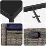 vidaXL Ensemble de salle à manger pour jardin 7 Pièces Gris polyrotin