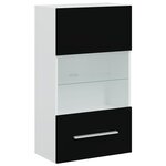 vidaXL Meuble TV mural 5 pièces avec éclairage LED Noir