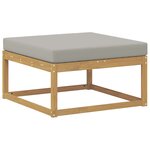 vidaXL Ensemble de canapés d'extérieur 6 pc Blanc et gris clair