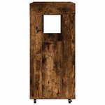 vidaXL Chariot de bar chêne fumé 60x39 5x89 cm bois d'ingénierie