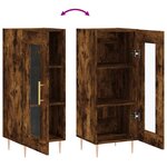vidaXL Buffet Chêne fumé 34 5x34x90 cm Bois d'ingénierie