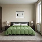 vidaXL Duvet d'été simple Matelassé Vert 200 x 240 cm Microfibre