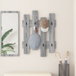 vidaXL Porte-manteau mural avec stockage Gris sonoma 60 x 3 x 82 cm