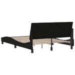 vidaXL Cadre de lit sans matelas noir 140x190 cm tissu