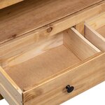 vidaXL Meuble TV d'angle 93x49x49 cm Pin solide Assortiment Panama