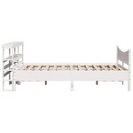 vidaXL Cadre de lit avec tête de lit blanc 140x200 cm bois pin massif