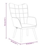 vidaXL Chaise de relaxation avec tabouret Gris foncé Tissu