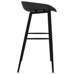 vidaXL Chaises de bar lot de 4 noir