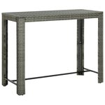 vidaXL Jeu de bar de jardin 9Pièces et coussins anthracite Résine tressée