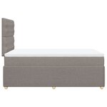 vidaXL Sommier à lattes de lit avec matelas Taupe 120x200 cm Tissu