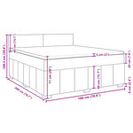 vidaXL Sommier à lattes de lit avec matelas Marron foncé 180x200 cm