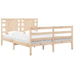 vidaXL Cadre de lit sans matelas 135x190 cm bois de pin massif