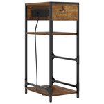 vidaXL Cabinet de chevet Chêne fumé 40 x 27 x 76 cm Bois d'ingénierie