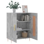 vidaXL Buffet gris béton 69 5x34x90 cm bois d'ingénierie