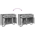 vidaXL Buffet sonoma gris 97x32 5x74 5 cm bois d'ingénierie