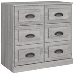 vidaXL Buffet sonoma gris 70x35 5x67 5 cm bois d'ingénierie