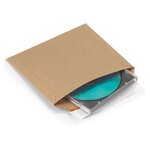 Pochette carton recyclé à fermeture adhésive - pochette ouverture grand côté 23 5cm x 18cm (lot de 100)