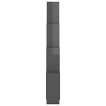 vidaXL Étagère murale cube Gris brillant 90x15x119cm Bois d’ingénierie