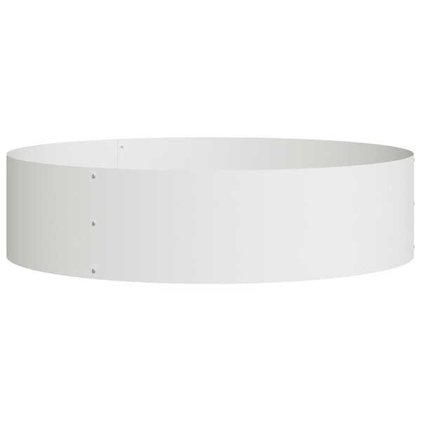 vidaXL Cache-pot de jardin Blanc 80 x 80 x 20 cm Acier