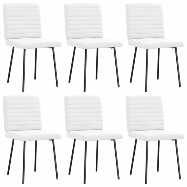 vidaXL Chaises à manger lot de 6 blanc similicuir