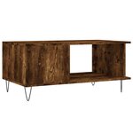 vidaXL Table basse chêne fumé 90x50x40 cm bois d'ingénierie