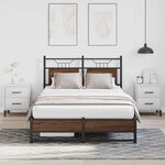 vidaXL Cadre de lit sans matelas chêne marron 120x190 cm
