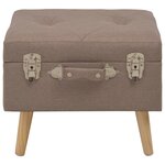 vidaXL Tabourets de rangement lot de 3 Marron Tissu