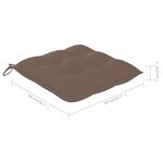 vidaXL Chaises à manger de jardin avec coussins lot de 3 Acacia massif