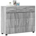 vidaXL Buffet FLORIN Gris Sonoma 88 5 x 30 5 x 73 cm Bois d'ingénierie
