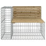 vidaXL Banc de jardin design gabion 184x71x65 5cm bois de pin imprégné