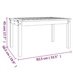 vidaXL Table de jardin 82 5x50 5x45 cm bois massif de douglas
