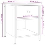 vidaXL Tables de chevet 2 Pièces sonoma gris 40x42x50cm bois d'ingénierie