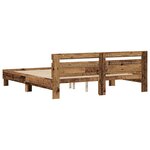 vidaXL Cadre de lit Bois ancien 200 x 200 cm Bois d'ingénierie