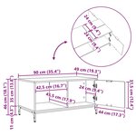 vidaXL Table basse chêne artisanal 90 x 49 x 46 cm Bois d'ingénierie