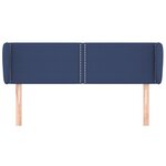 vidaXL Tête de lit avec oreilles Bleu 147x23x78/88 cm Tissu